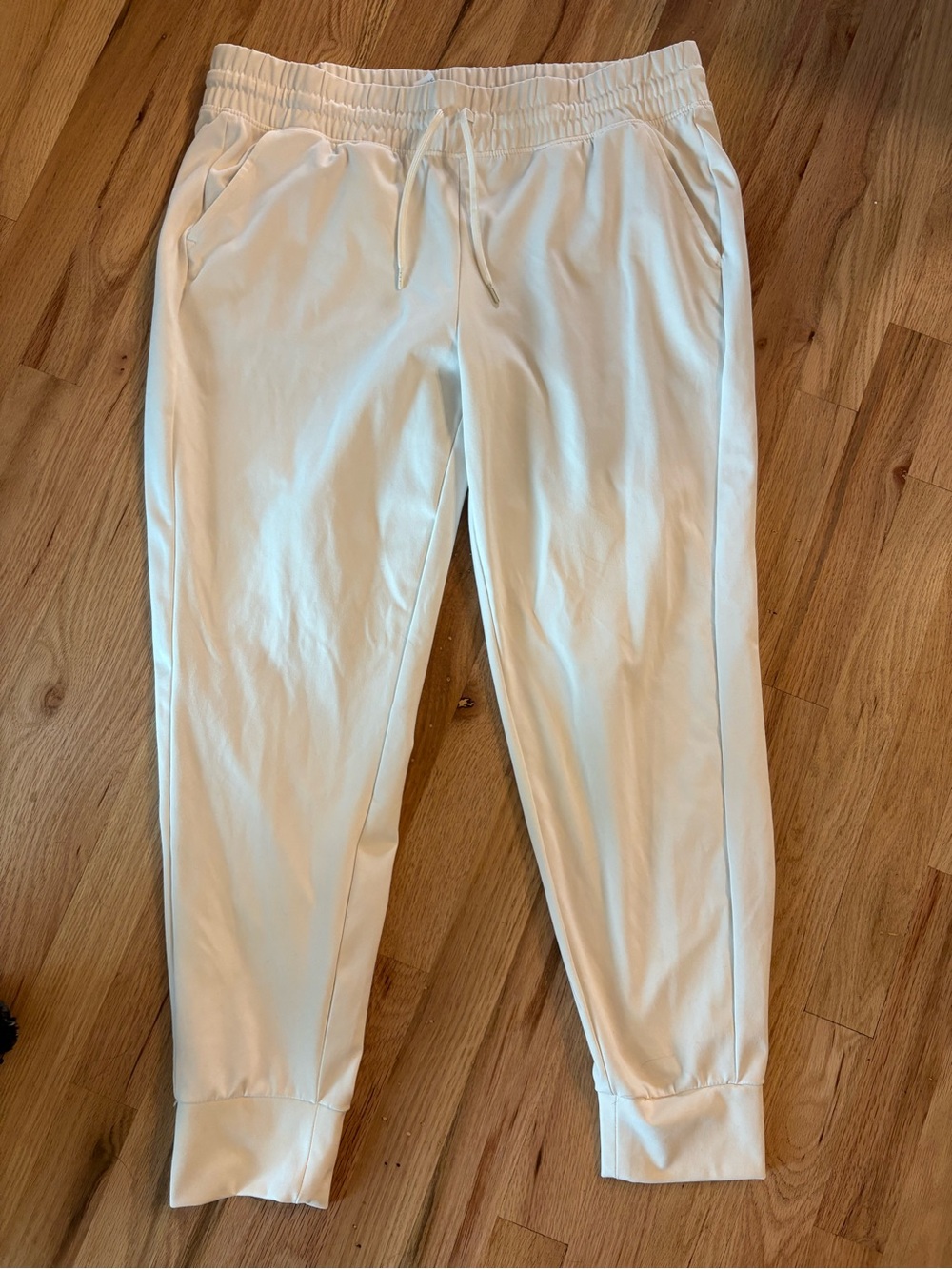 Yogalicious White Men’s Jogger Pants with Drawstring Waist